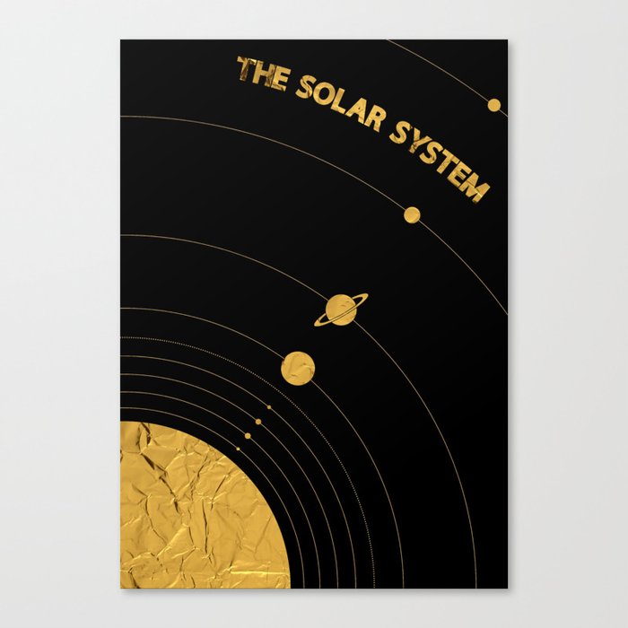 The Golden Solar System No.1 Canvas Print