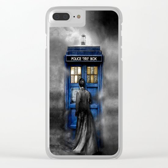 Tardis doctor who lost in the Mist apple iPhone 4 4s 5 5s 5c, ipod, ipad, pillow case and tshirt Clear iPhone Case