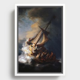 The Storm on the Sea of Galilee, Rembrandt Framed Canvas