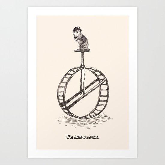The Little Inventor Art Print