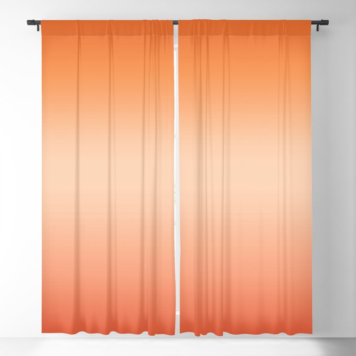 Warm Summer Gradient of Orange, Peach and Apricot Ombre Blackout Curtain