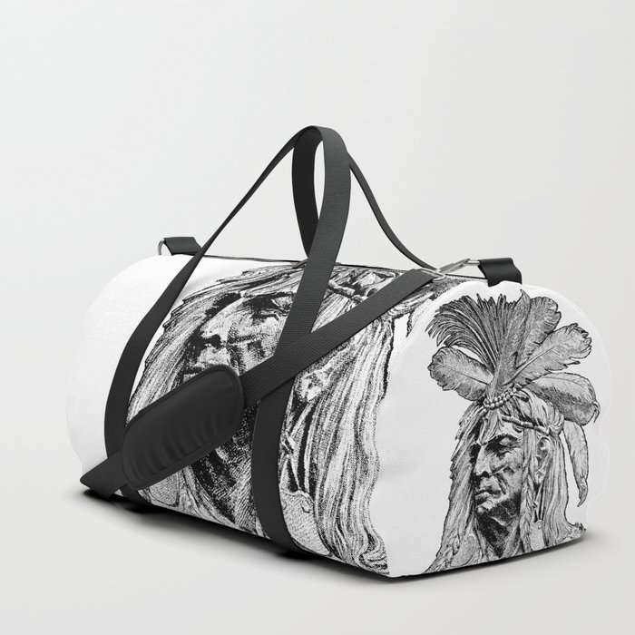 Chief / Vintage illustration redrawn and repurposed Duffle Bag