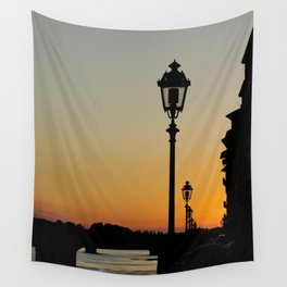 Arno River Sunset Wall Tapestry