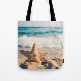 Starfish on the Beach Tote Bag
