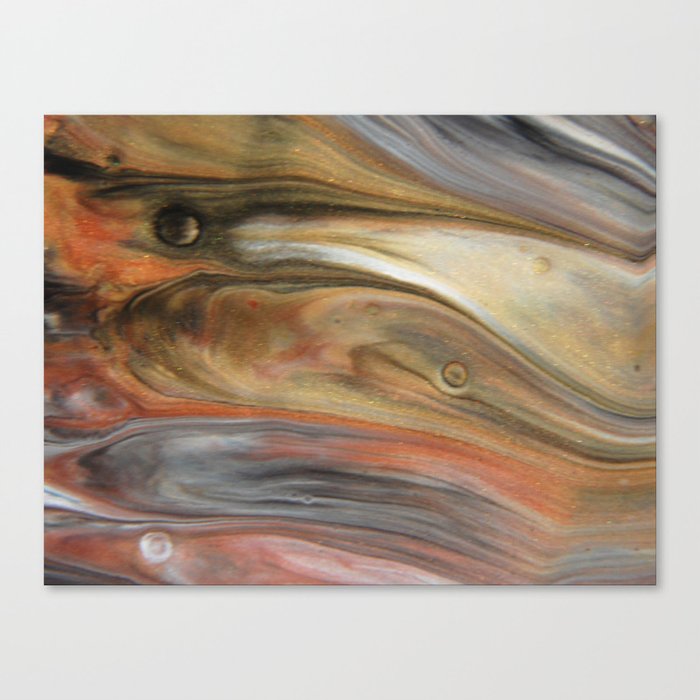 Abstract Acrylic Fluid Pour Jupiter Flowing