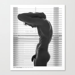 Male Nude In The Window Self-Portrait Canvas Print