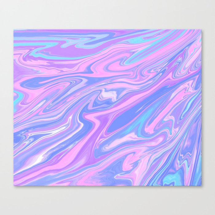 Purple Liquid Marble Canvas Print