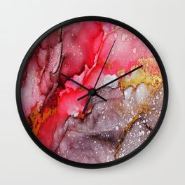 Beautiful abstract art of colorful fluid paint Wall Clock | Color, Marble, Abstract, Colorflu, Digital, Ink, Fluidpaint, Oil, Illustration, Watercolor 
