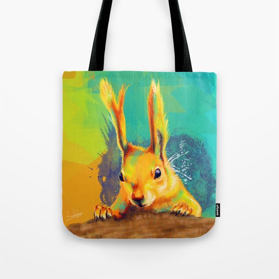 Tassel-eared Squirrel Tote Bag