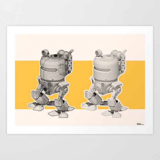 Exporers II - Robot Art Print