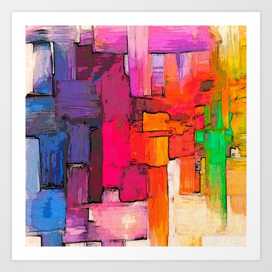 Color Interlace Art Print