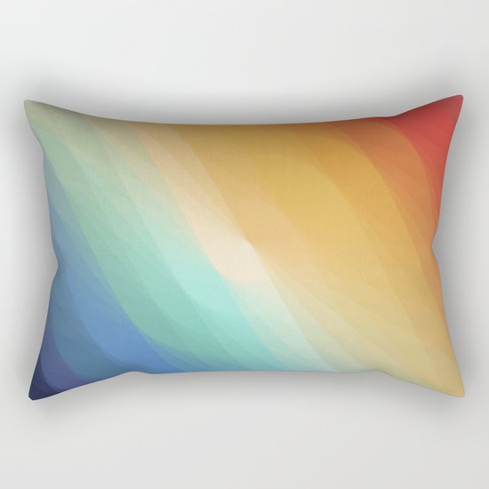 Rainbow circle Rectangular Pillow