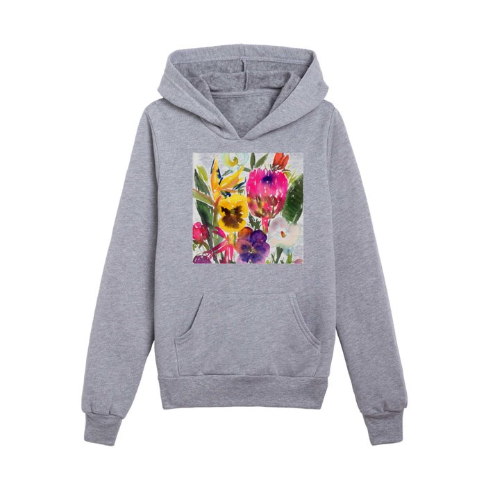 exotic flowers and more Kids Pullover Hoodie