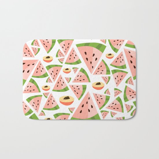 watermelon/peach love Bath Mat