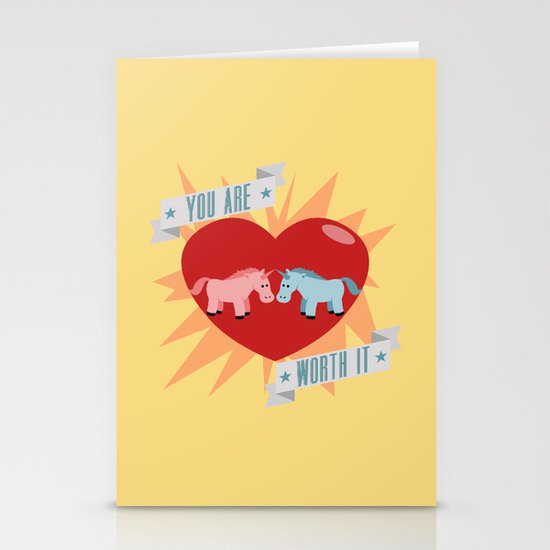 Unicorns are Worth It Stationery Cards
