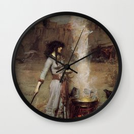 The Magic Circle, John William Waterhouse Wall Clock | Romantic, Arthistory, Fantasy, Witch, Magiccircle, Mythology, Dark, Sorcery, Fineart, Myth 