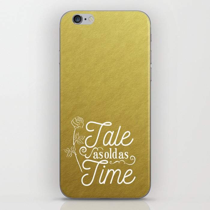 Tale As Old As Time - Beauty and the Beast (gold) iPhone Skin