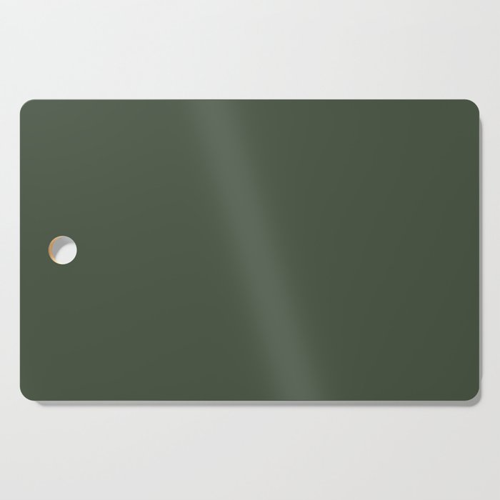 Dark Gray Green Solid Color Pantone Black Forest 19-0315 TCX Shades of Black Hues Cutting Board