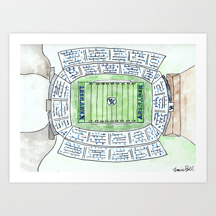 Uk Kentucky Wildcats Football Stadium Lexington Art Print By
