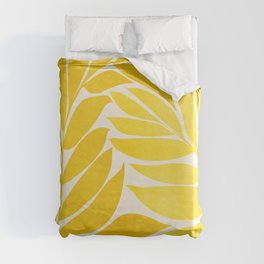 Mid Mod Vines in Yellow Duvet Cover