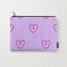 Swan Heart Pattern Carry-All Pouch