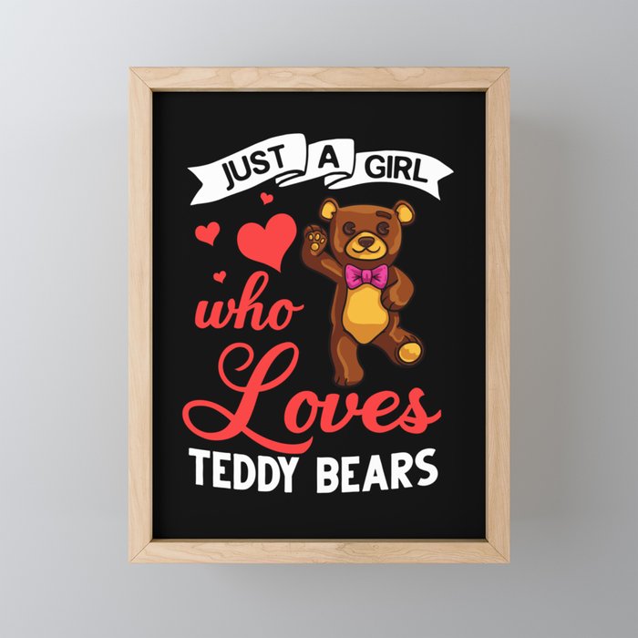 Teddy Bear Plush Animal Stuffed Giant Framed Mini Art Print