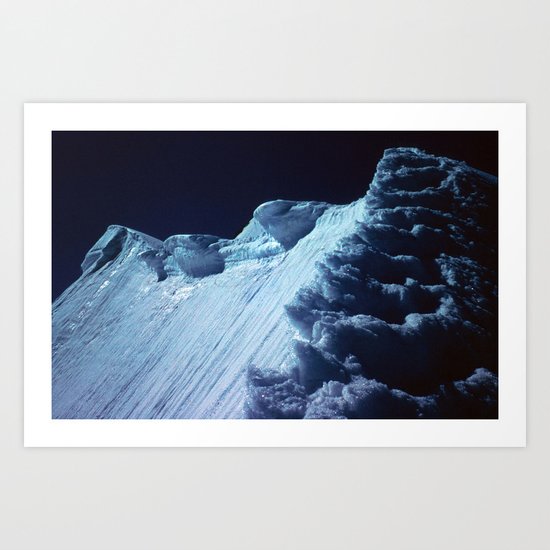 NATURE'S WONDER #2 - Glacier in the dark #art #society6 Art Print