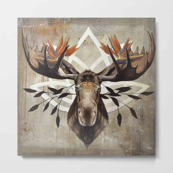Né pour votre salon Metal Print