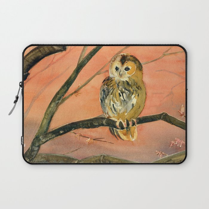Colorful Owl Art Laptop Sleeve