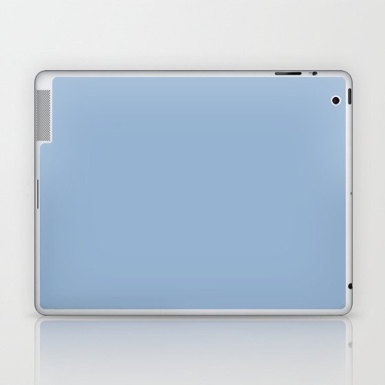 POWDER BLUE solid color. Light pastel blue shade plain pattern  Laptop & iPad Skin
