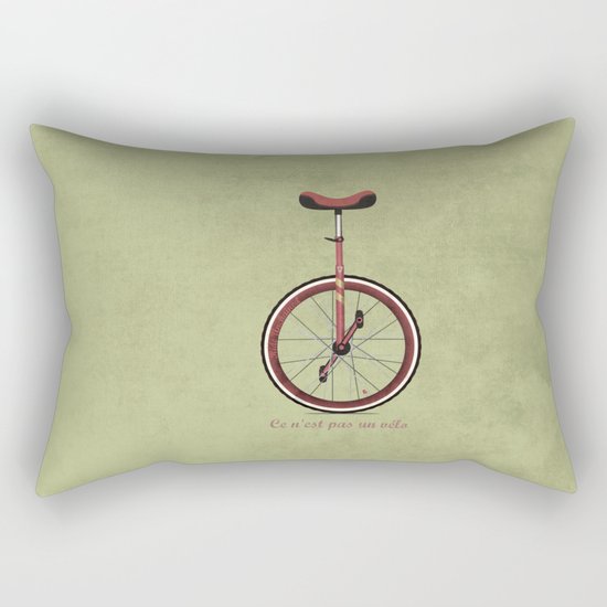 Unicycle Rectangular Pillow