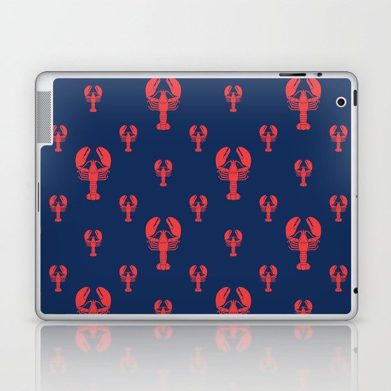 Lobster Squadron on navy background. Laptop & iPad Skin