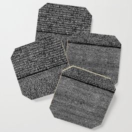 The Rosetta Stone // Black Coaster