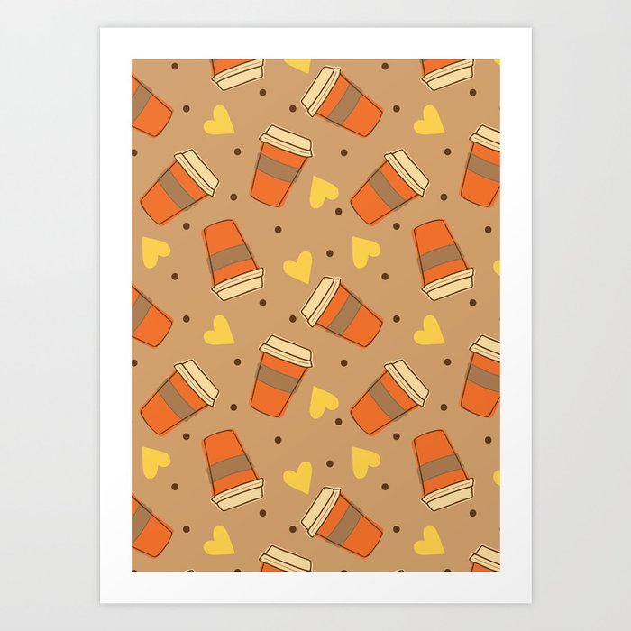 Pumpkin Spice Latte Love Art Print