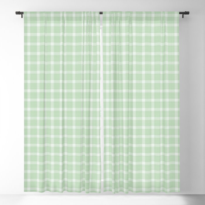 Summer Green Plaid Blackout Curtain By Myevergreenplace Society6