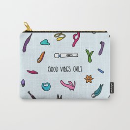 Good Vibes Only Carry-All Pouch | Sexed, Funfactory, Sexeducation, Eroscillator, Goodvibesonly, Drawing, Selfpleasure, Wevibe, Masturbation, Solosex 