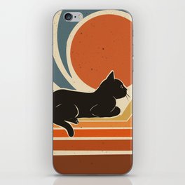 Evening time iPhone Skin | Lovely, Curated, Cat, Animal, Kitty, Blackcat, Lovelykitty, Evening, Cute, Sunset 