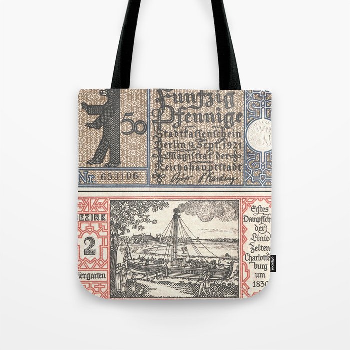 Berlin 50 Pfennig 1921 Tiergarten Tote Bag