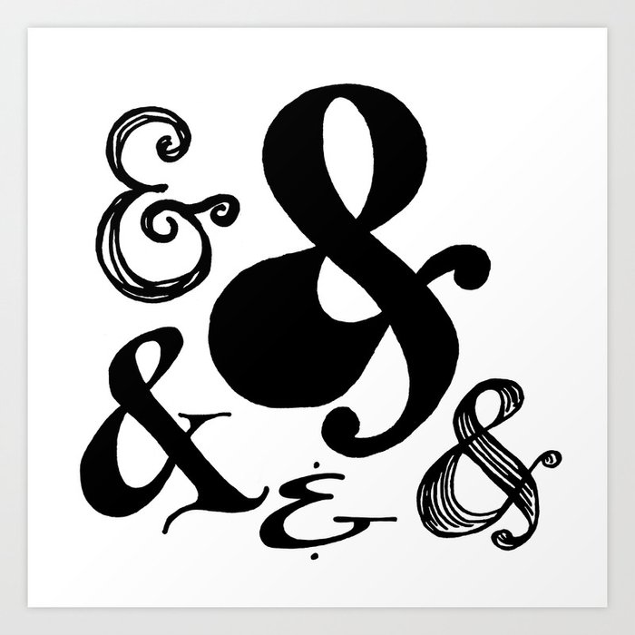 ampersand family Art Print