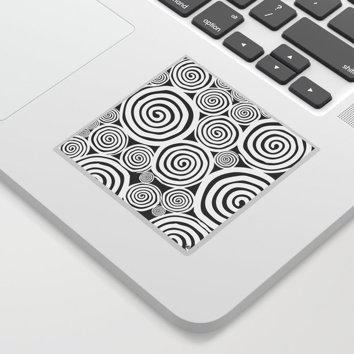 abstract swirls repetitive patterns Sticker