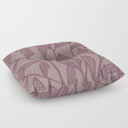 Elderberry Patterned Leaves Floor Pillow