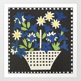 Basket of Flowers Art Print