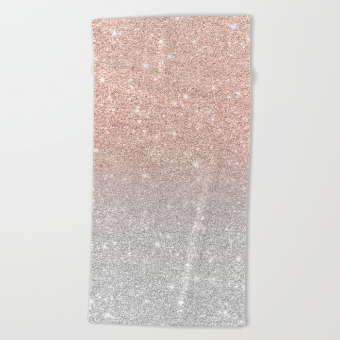 silver glitter towels