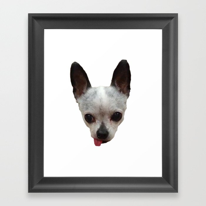 Cute Dog Head Framed Art Print