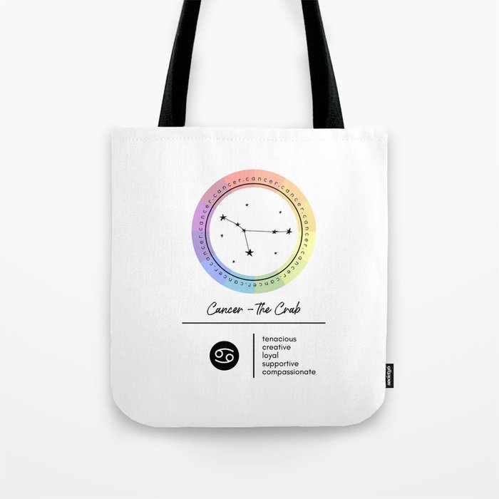 Cancer Zodiac | Color Wheel Tote Bag