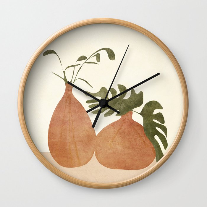 Two Living Vases Wall Clock
