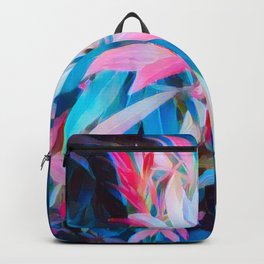 Japanese Andromeda Backpack | Painting, Garden, Plants, Acrylic, Flower, Blue, Pink 