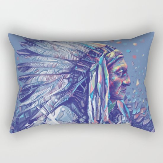 native american portrait-sitting bull Rectangular Pillow