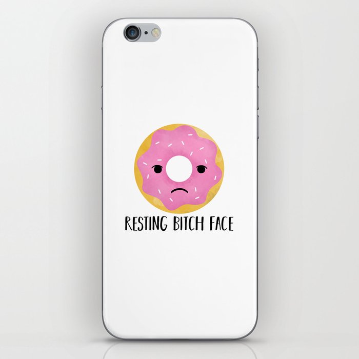 Resting Bitch Face | Pink Sprinkled Donut iPhone Skin