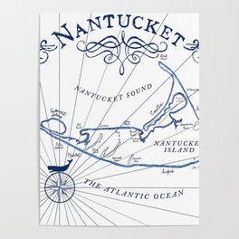 Nantucket Vintage Map Poster